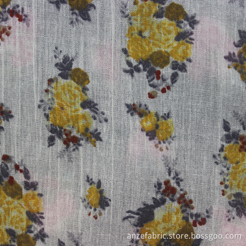 floral printed 100% cotton gauze fabric